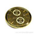 Reloj de bronce cepillado hecho a medida dial